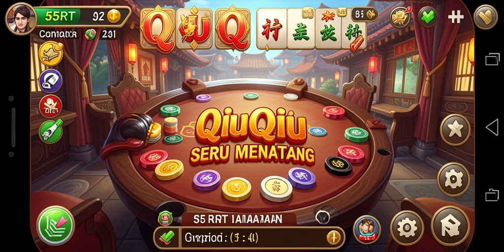 Tampilan gameplay QiuQiu yang seru di 55RT.