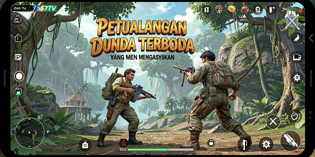 Tampilan gameplay 567TV yang epik dalam dunia terbuka.