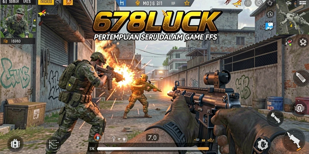 Screenshot gameplay 678LUCK dengan aksi tembak-menembak yang intens.