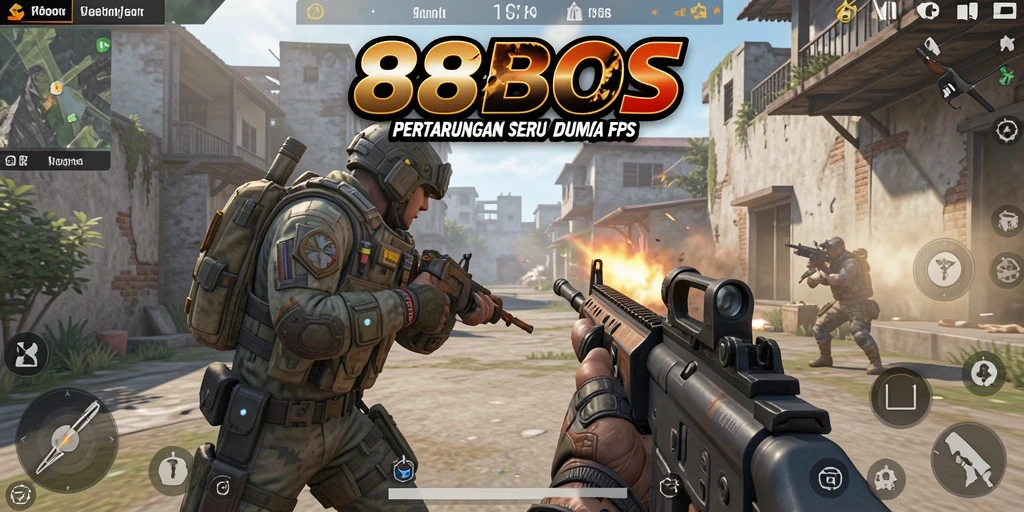 Screenshot dari gameplay seru 88BOS di dalam pertempuran FPS.