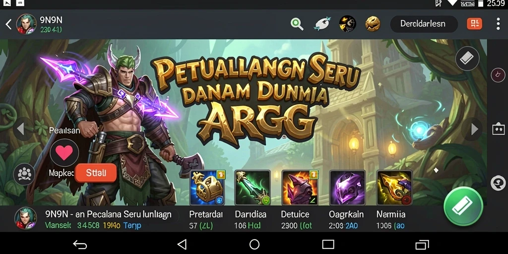 Tampilan gameplay seru di dunia ARPG 9N9N.