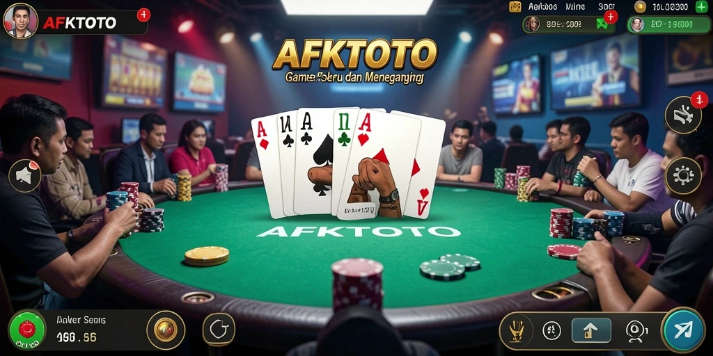 Tampilan menarik dari gameplay Poker di AFKTOTO saat aksi seru berlangsung.