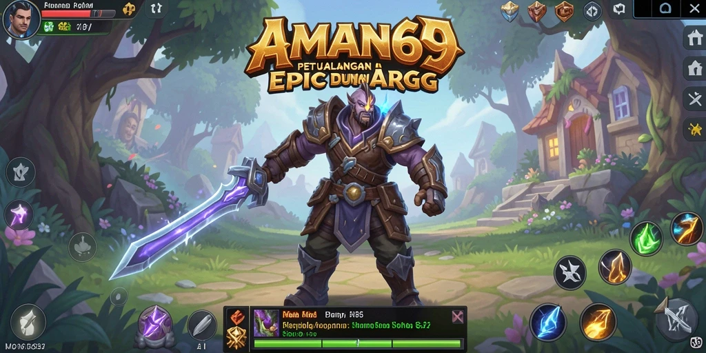 Tampilan menarik dari gameplay ARPG di AMAN69.
