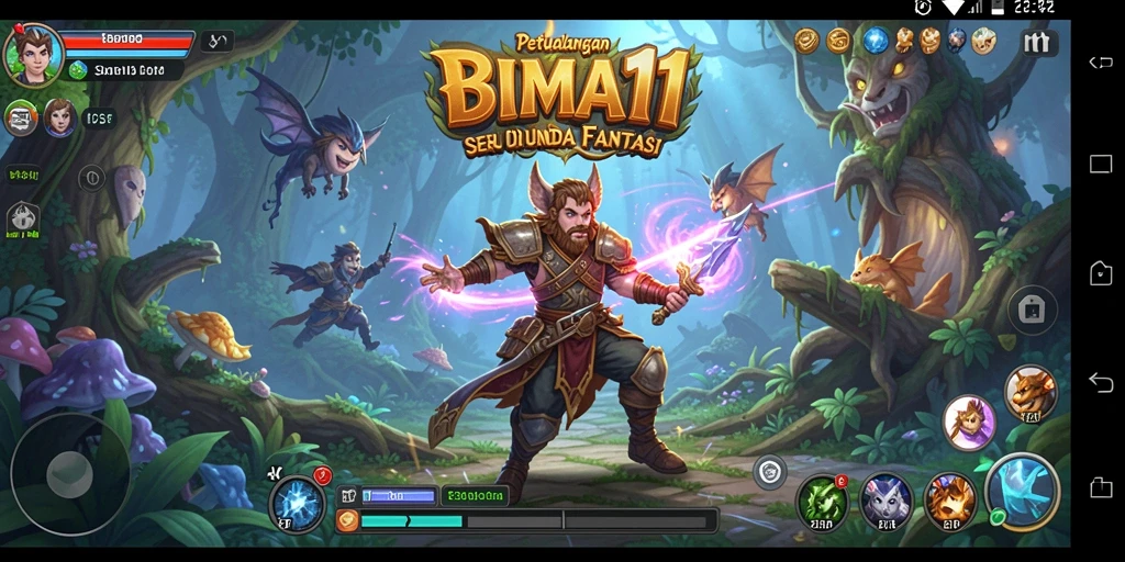 Screenshot menampilkan karakter dalam aksi menjelajahi dunia petualangan.