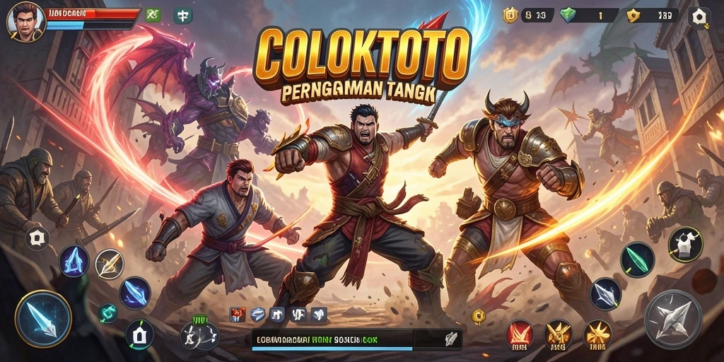 Tampilan pertarungan epik dalam game COLOKTOTO yang mendebarkan.