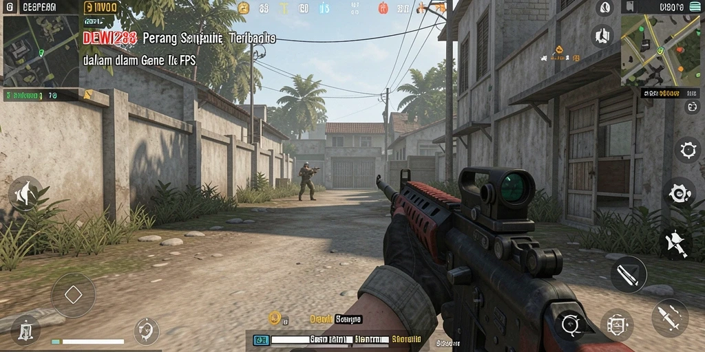 Tampilan gameplay mendebarkan dengan aksi tembak-menembak dalam DEWI288.