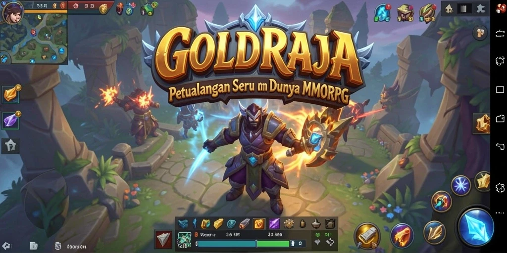 Tampilan gameplay yang menarik dari GOLDRAJA dengan aksi seru dan karakter unik.