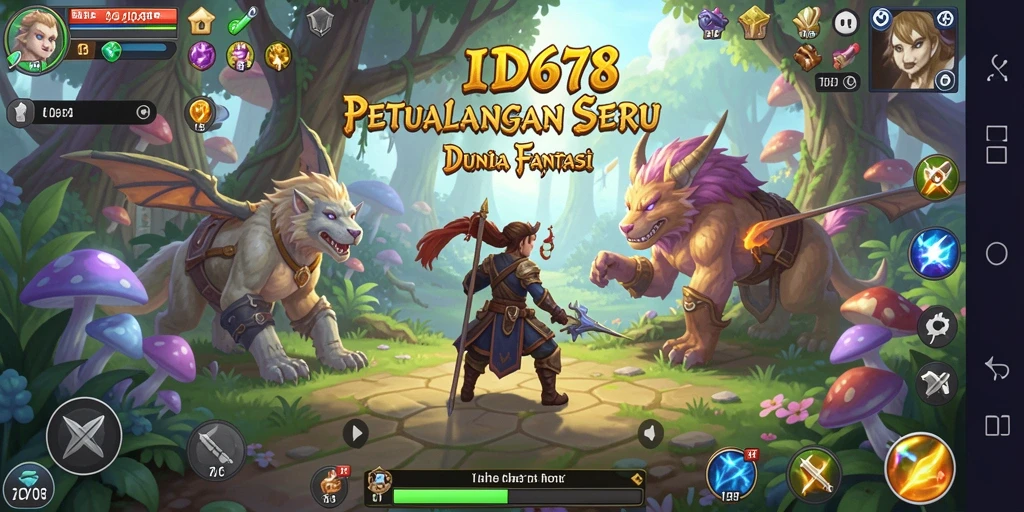 Tampilan menakjubkan dari gameplay petualangan ID678 yang penuh aksi.