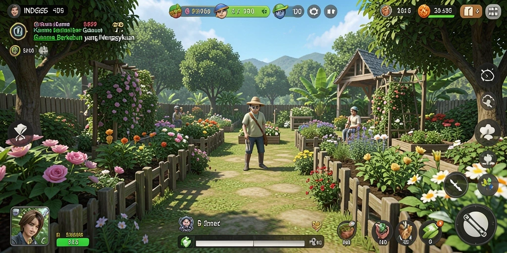 Tampilan screenshot IND666 dengan gameplay bertani yang menyenangkan.