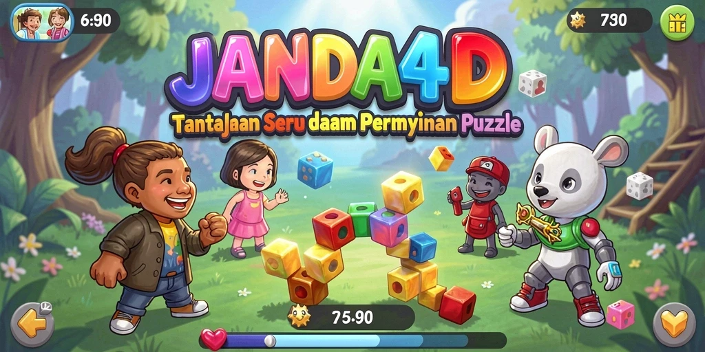 Tampilan gameplay seru JANDA4D dengan tantangan Puzzle yang menantang.