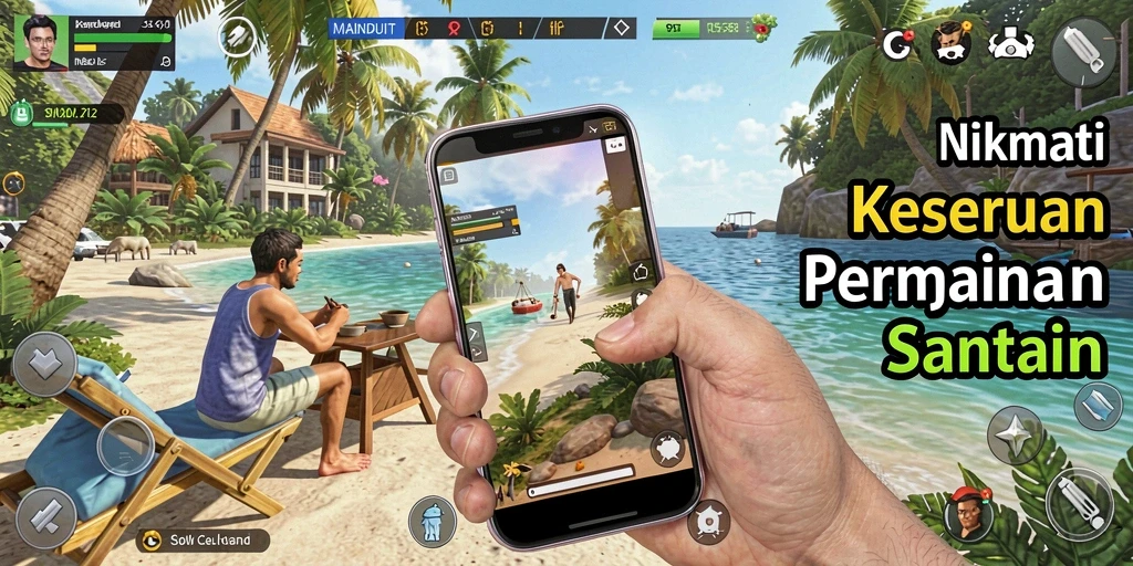 Tampilan dinamis dan seru dari gameplay MAINDUIT.