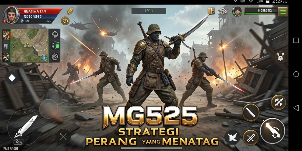 Tampilan menarik gameplay strategi dari MG525 dengan pertempuran yang mendebarkan.