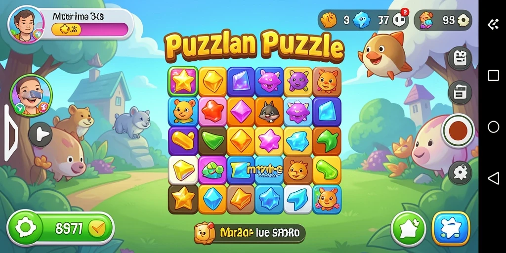 Tampilan gameplay seru MT777 dengan perpaduan warna cerah.