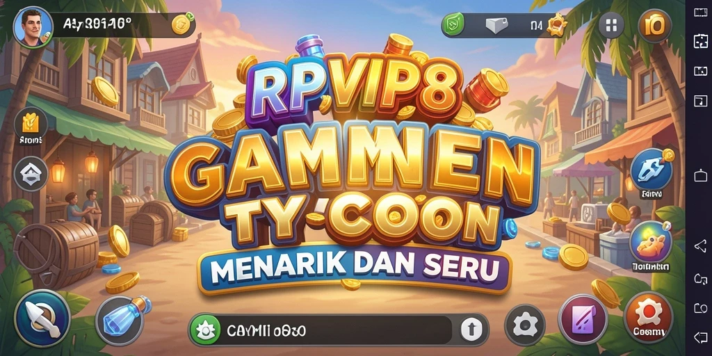 Tampilan gameplay RPVIP8 yang menarik dalam pengelolaan bisnis Tycoon.
