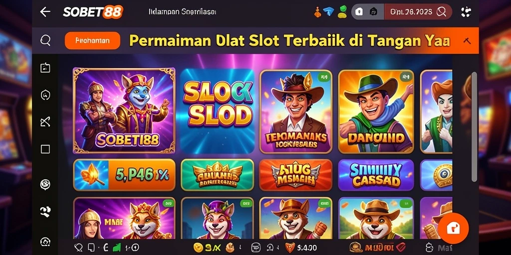 Tampilan screenshot gameplay seru dari SOBET88 dengan tema Slot yang menarik.