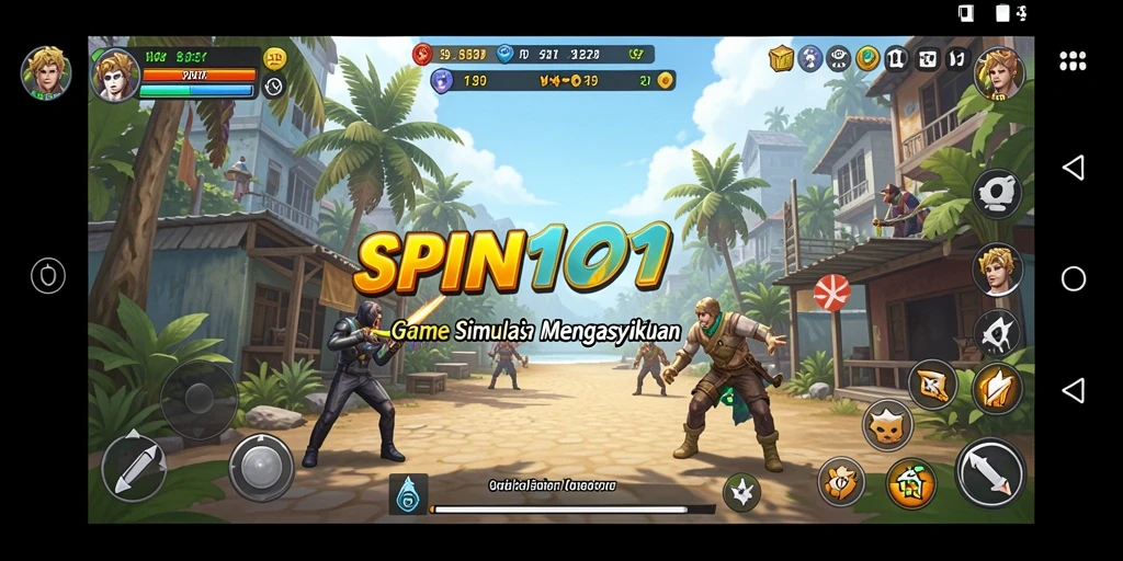Tampilan gameplay SPIN101 yang seru dan interaktif.
